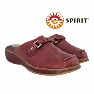 Earth Spirit Daphne Buckled Mule Sandal Sz 8 - Earth Red